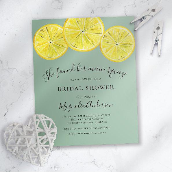 Budget Lemon Citrus Bridal Shower Invitations