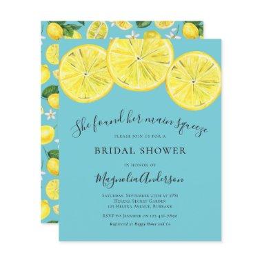 Budget Lemon Citrus Bridal Shower Invitations