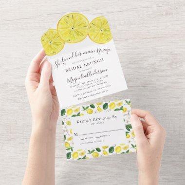Budget Lemon Main Squeeze Bridal Shower All In One Invitations