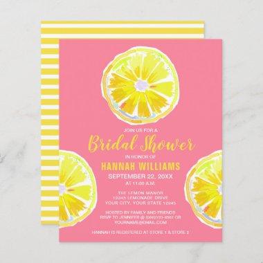 Budget Lemon Slices Bridal Shower Invitations