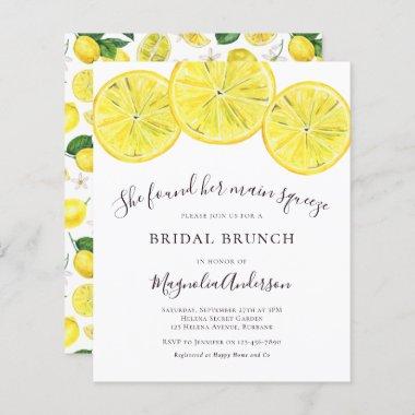 Budget Lemons Bridal Brunch Invitations