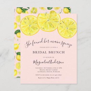 Budget Lemons Bridal Brunch Invitations