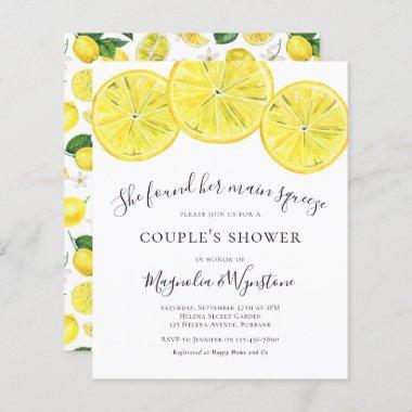 Budget Lemons Couple's Shower Invitations