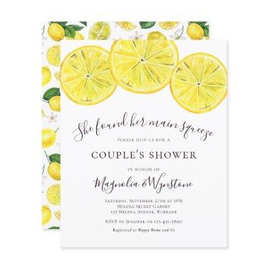 Budget Lemons Couple's Shower Invitations