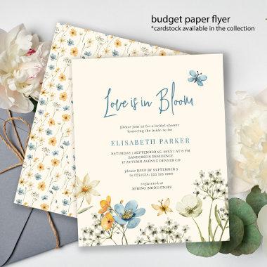 Budget love in bloom bridal shower Invitations flyer