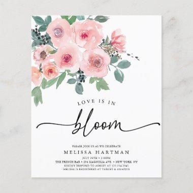 BUDGET Love Is In Bloom Bridal Shower Invitations