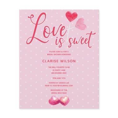 BUDGET Love Is Sweet Pink  Invite