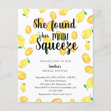 Budget Main Squeeze Lemon Bridal Shower Citrus