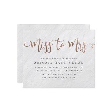 Budget Marble Rose Gold Miss to Mrs