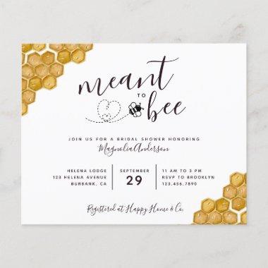Budget Meant to Be Bridal Shower Invitations