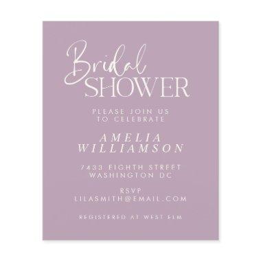 Budget Minimal Lilac Script  Invite