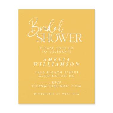 Budget Minimal Yellow Script  Invite