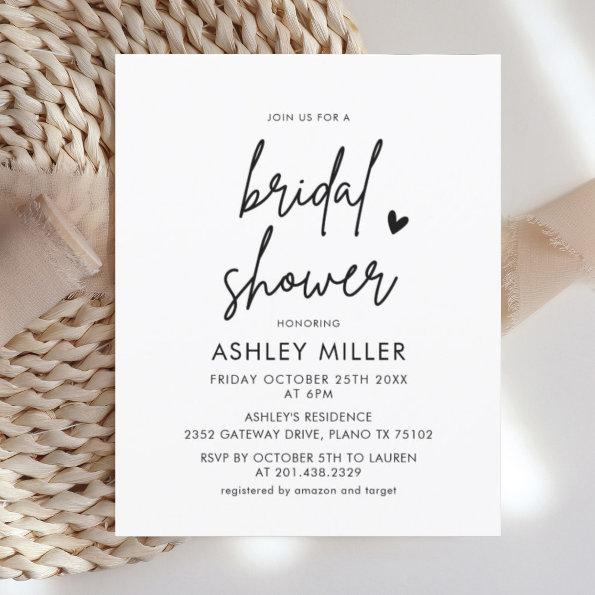 Budget Minimalist Modern Bridal Shower