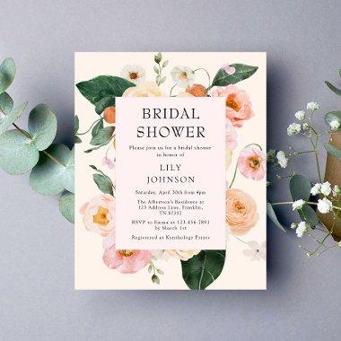 Budget Modern Blush Pink Floral  Flyer