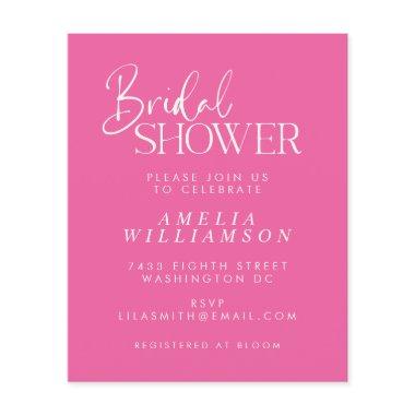 Budget Modern Hot Pink Script  Invite