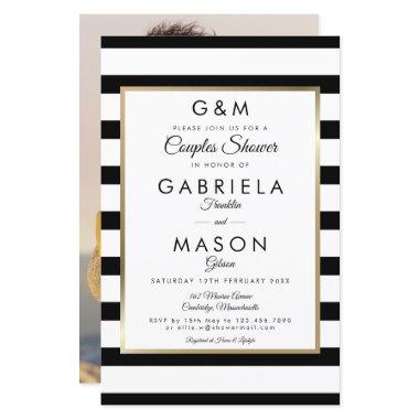 Budget Monogram Stripe Couples Shower Photo