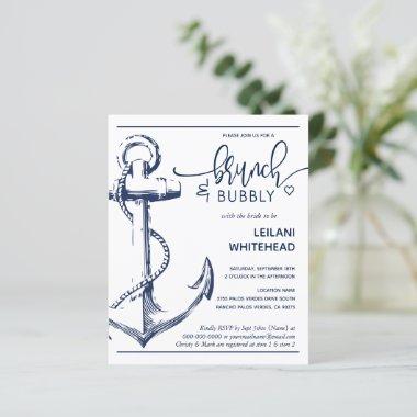 Budget Nautical Anchor Bridal Shower Invitations