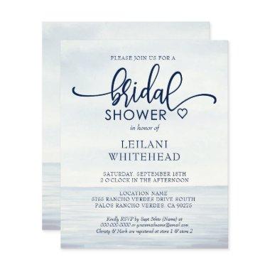 Budget Nautical Ocean Bridal Shower Invitations