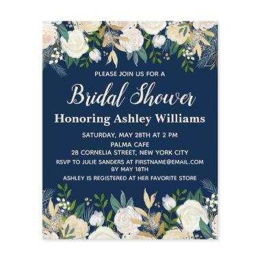 Budget Navy Greenery Rose