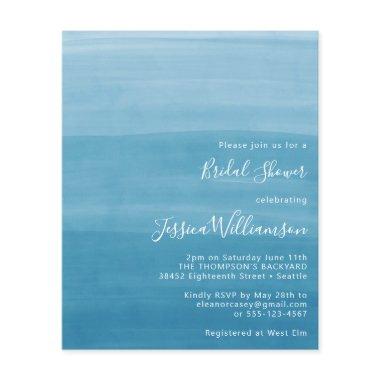 Budget Ombre Dip Dye Ocean Blue Bridal Shower