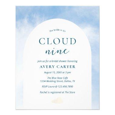 Budget On Cloud Nine Bridal Shower Invitations Flyer