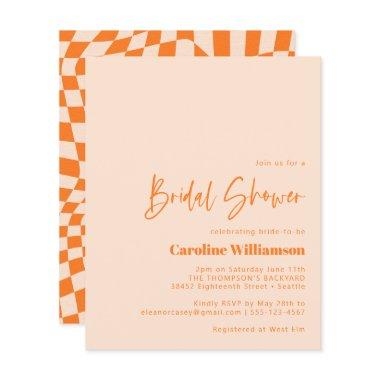 Budget Orange Blush Abstract Checker