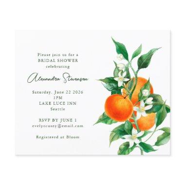 Budget Orange Fruit Bridal Shower Invitations