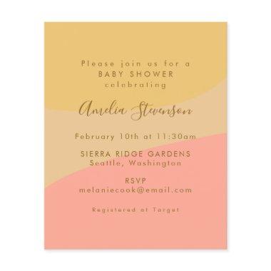 Budget Organic Shapes Pastel Baby Shower Invite