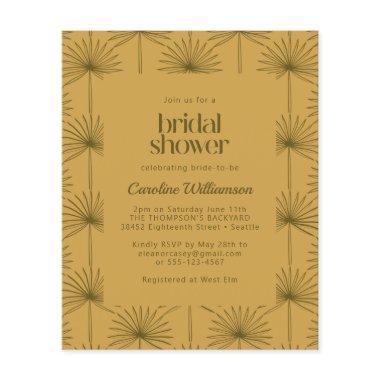 Budget Palm Leaf Botanical Mustard Bridal Shower