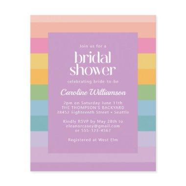 Budget Pastel Stripe Rainbow Purple