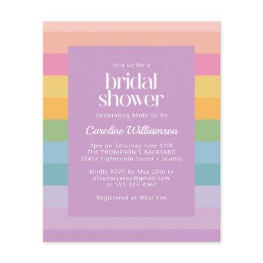 Budget Pastel Stripe Rainbow Purple Bridal Shower