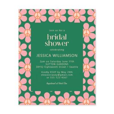 Budget Peace Floral Green  Invite