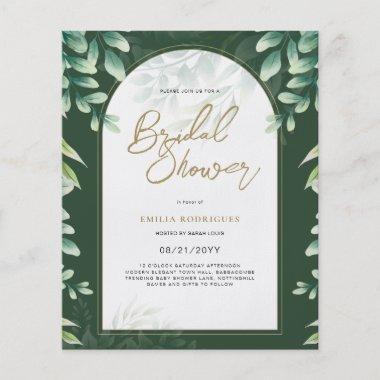 Budget Photo Bridal Shower Invitations Rustic Leaf Flyer