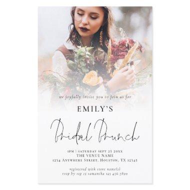 Budget Photo Overlay Brunch Bridal Shower Invite