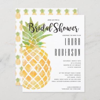 Budget Pineapple Bridal Shower Invitations