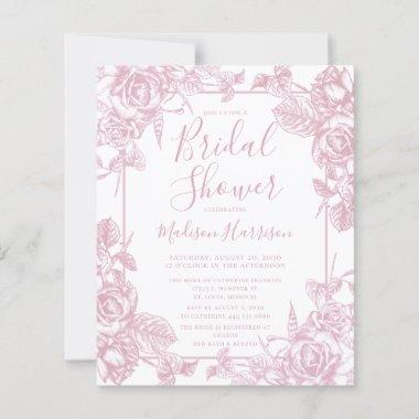 Budget Pink Floral Bridal Shower