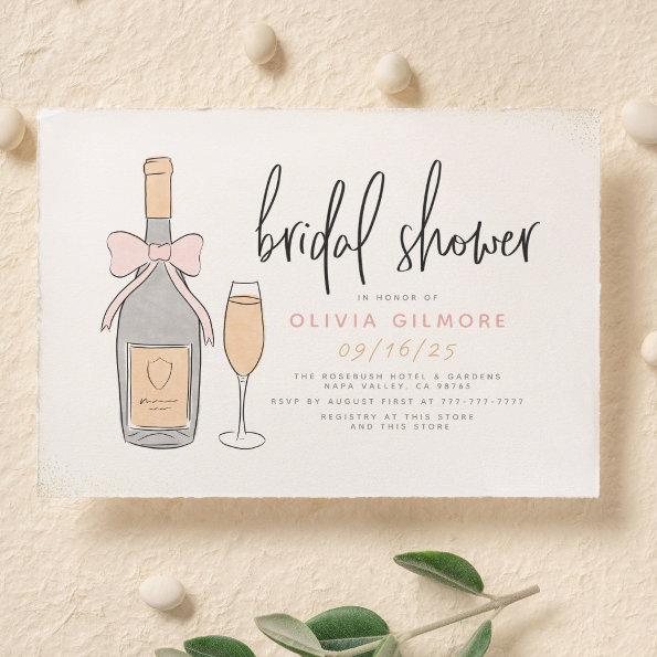 Budget Pink & Gold Champagne Bubbly Bridal Shower