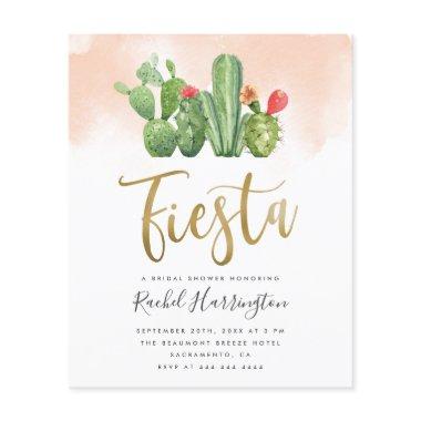 Budget Pink Watercolor Cactus Fiesta