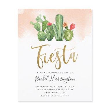 Budget Pink Watercolor Cactus Fiesta Bridal Shower