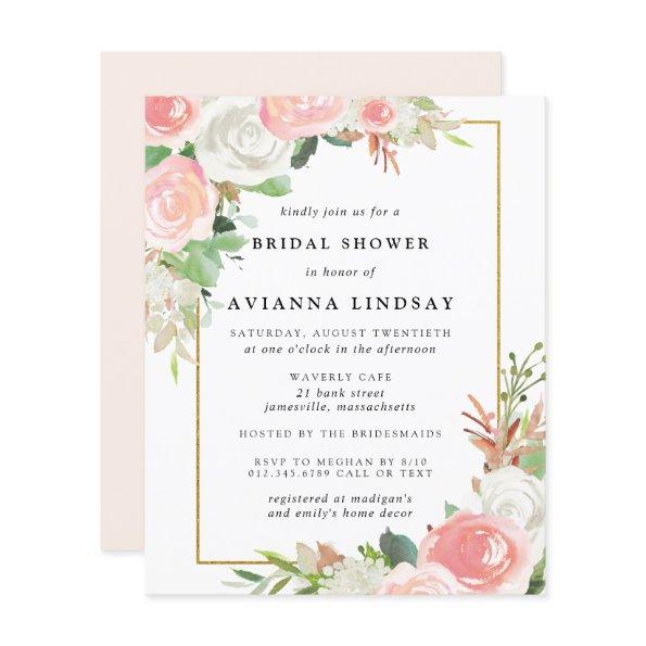 Budget Pink White Floral