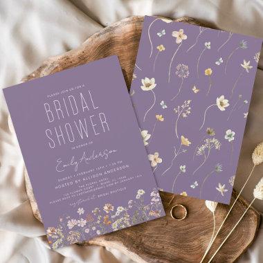 Budget Purple Boho Wildflower Bridal Shower