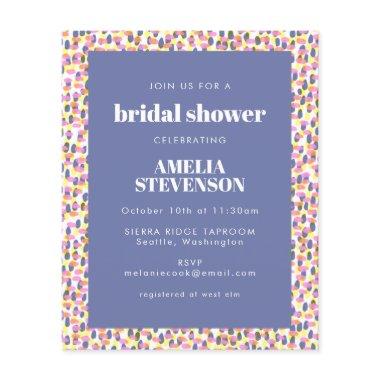 Budget Purple Dot Pattern Bridal Shower Invite