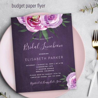 Budget purple floral  flyer
