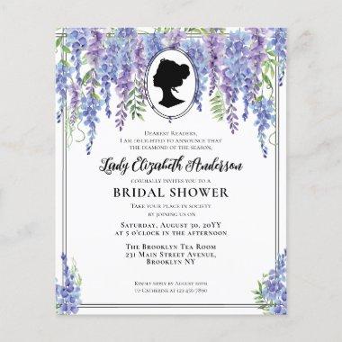 Budget Purple Florals Bridgerton Bridal Shower