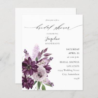 Budget Purple & Lavender Floral Bridal Shower