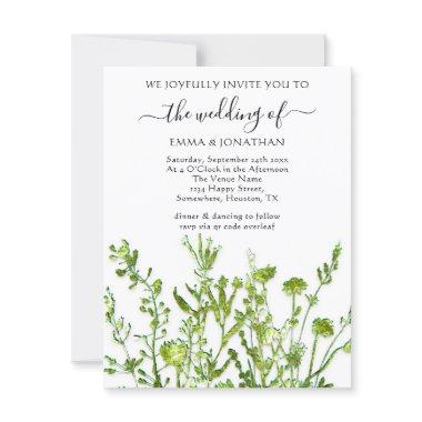 Budget QR CODE Floral Meadow White Mint Green