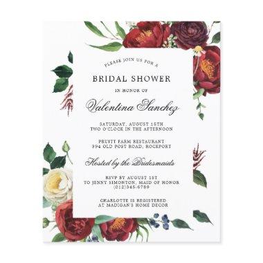 Budget Red White Floral