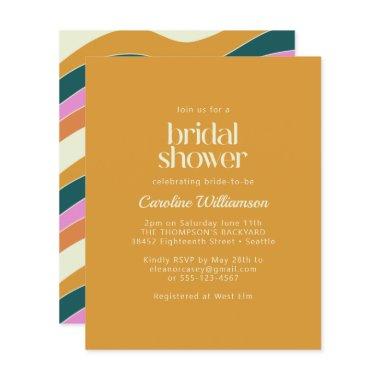 Budget Retro Pink Yellow Wavy Lines
