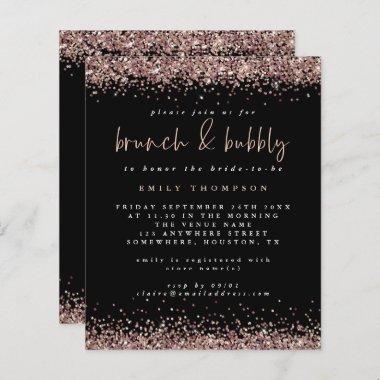 Budget Rose Glitter Brunch Bubbly Bridal Shower