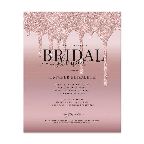 Budget Rose Gold Glitter Script